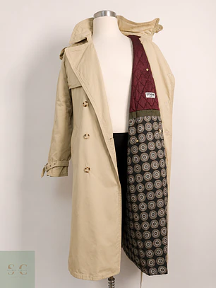 Trench Hugo Boss Cruzado con Cinturón Beige - Talla 3XL