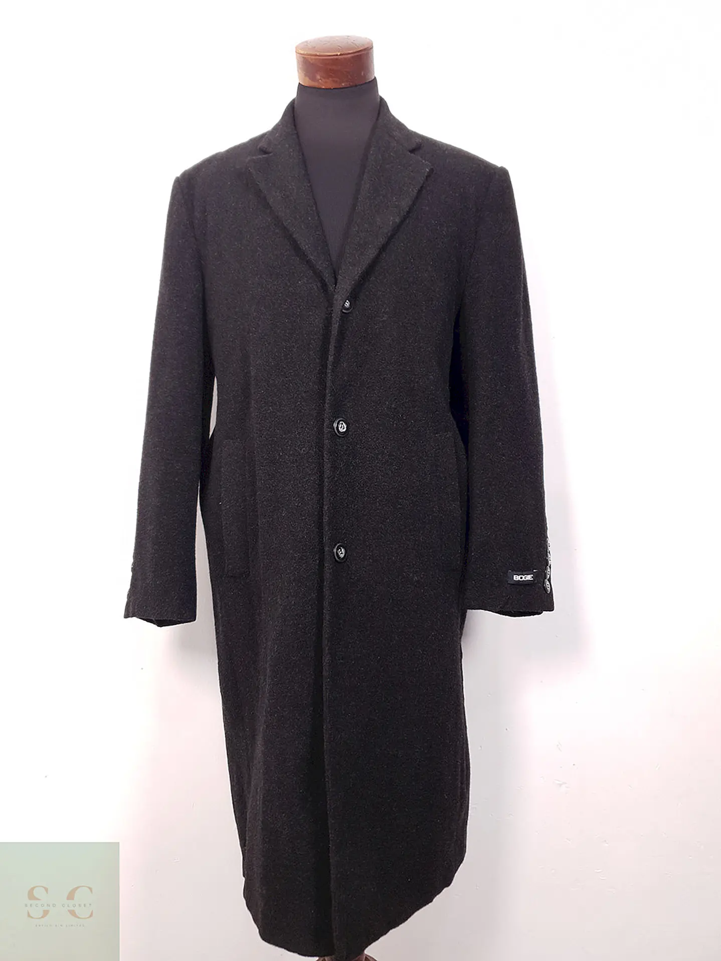 Abrigo Bogie Largo Plomo Marengo 70% Lana - Talla LXL 1