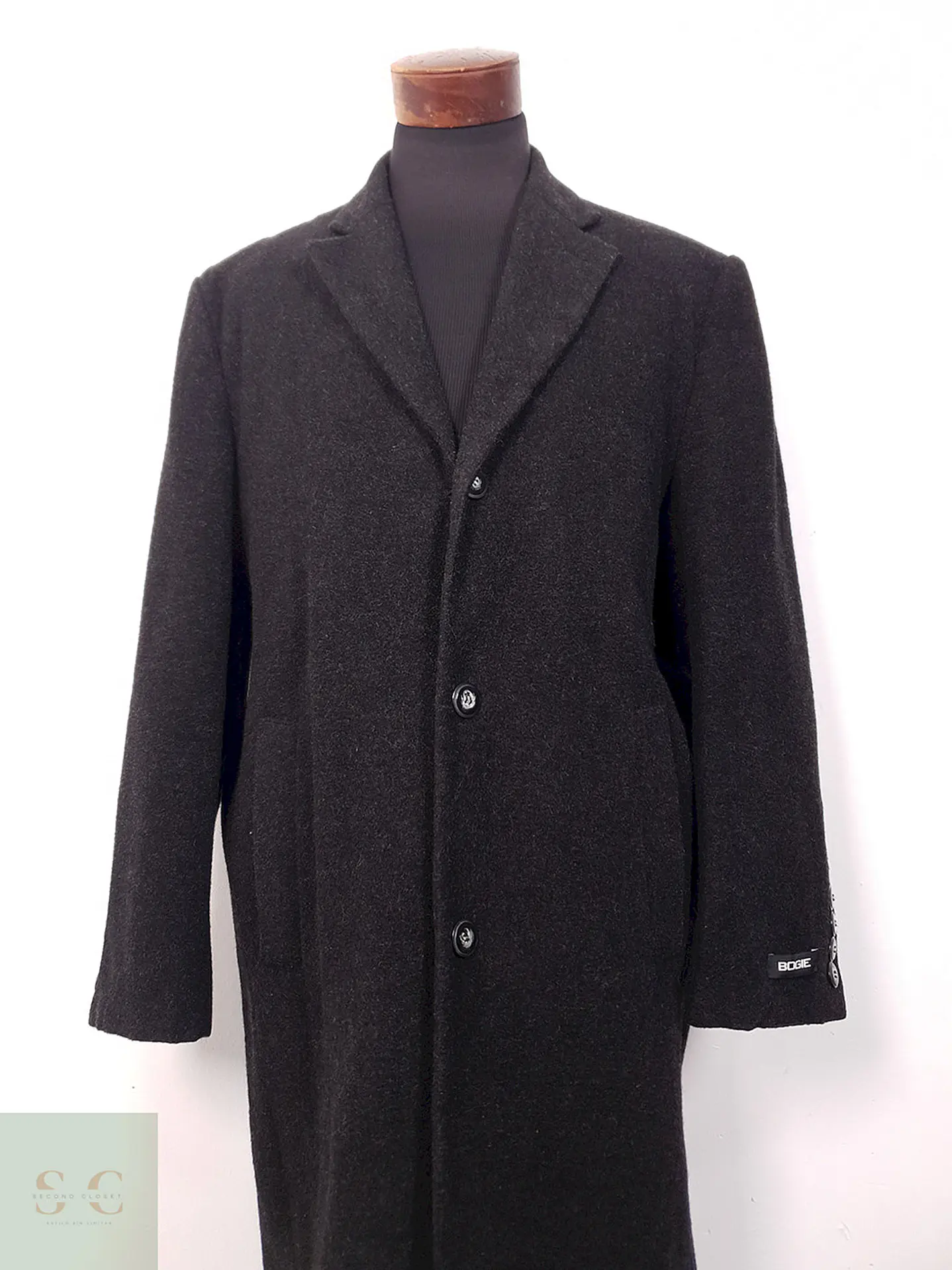Abrigo Bogie Largo Plomo Marengo 70% Lana - Talla LXL 3