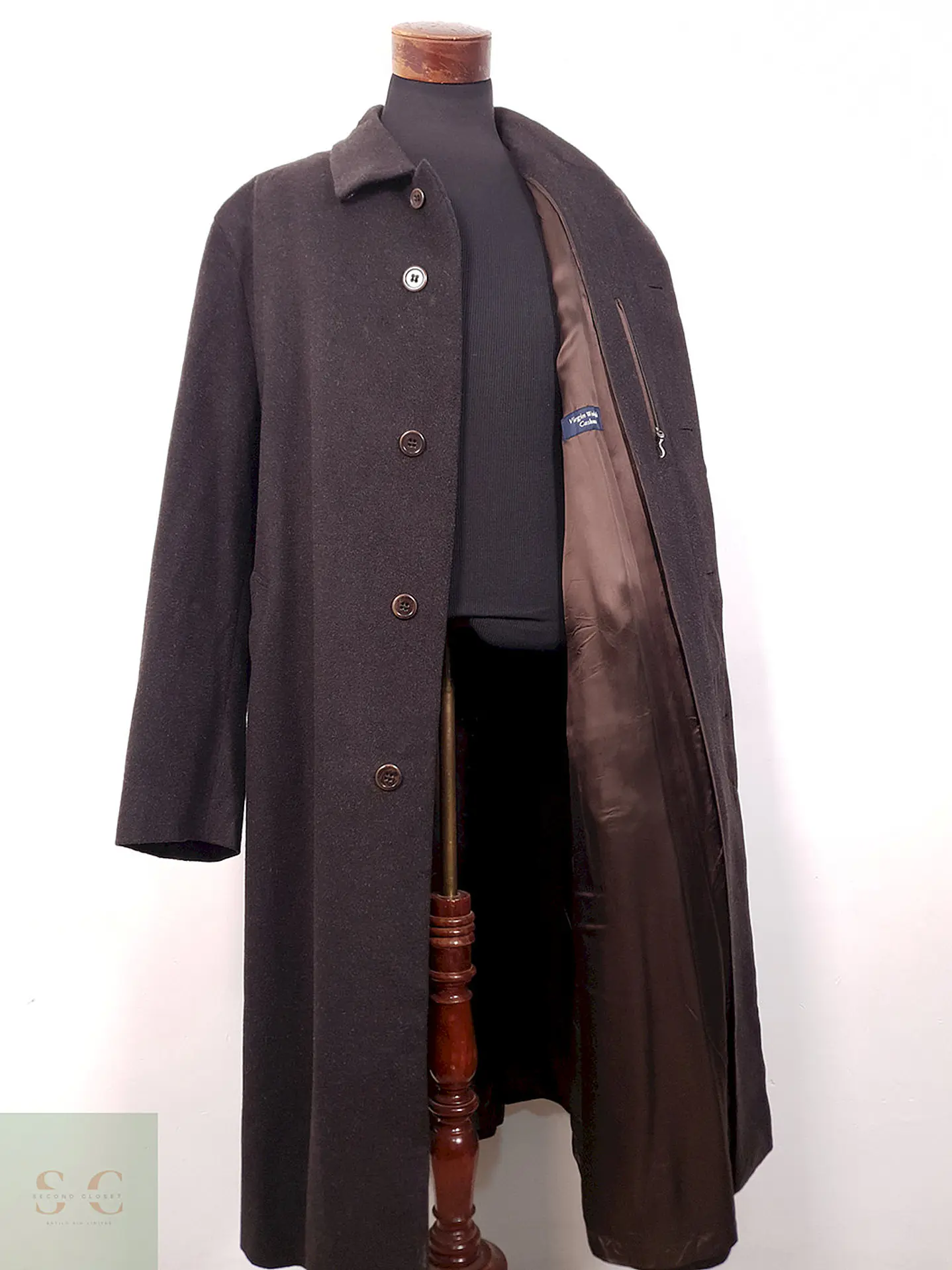 Abrigo Largo Schneiders Café 80% Lana Virgen - Talla 2XL 1