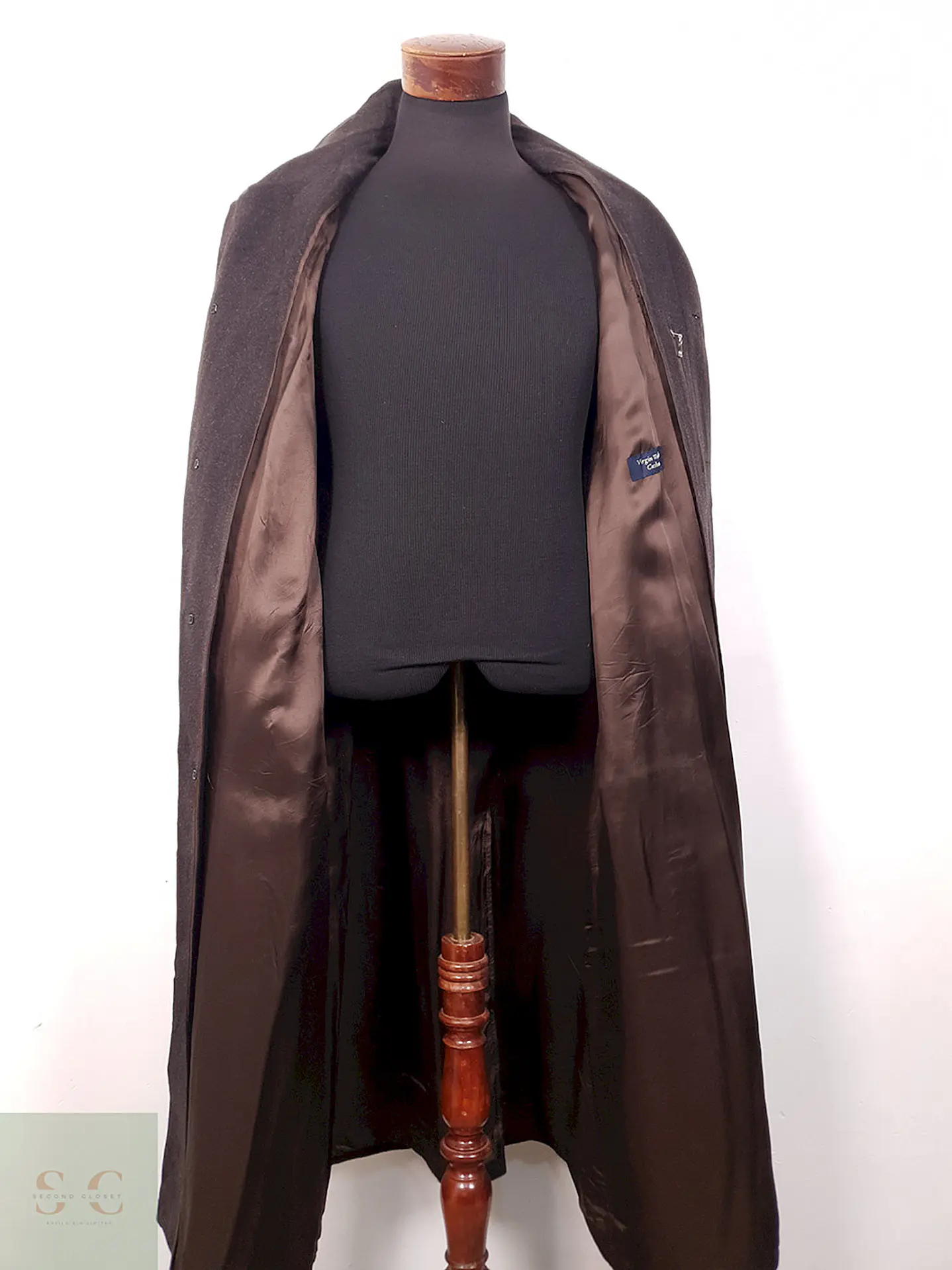 Abrigo Largo Schneiders Café 80% Lana Virgen - Talla 2XL 13