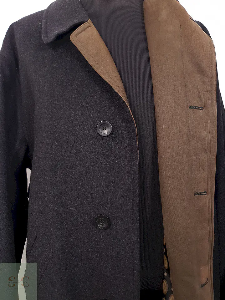 Abrigo Largo Blicker Plomo Mezcla Lana Cordero - Talla 3XL 5