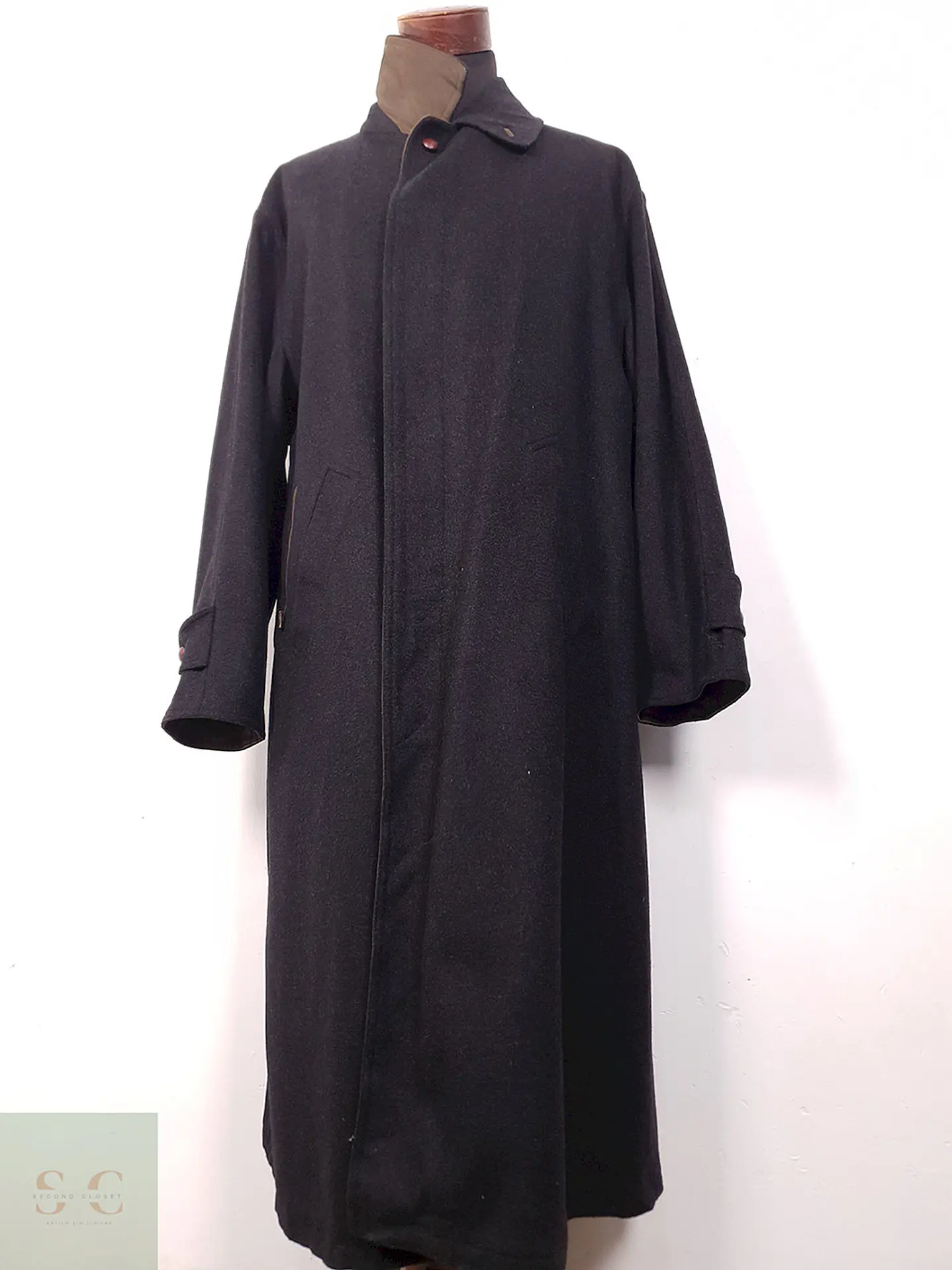 Abrigo Largo Blicker Plomo Mezcla Lana Cordero - Talla 3XL 8