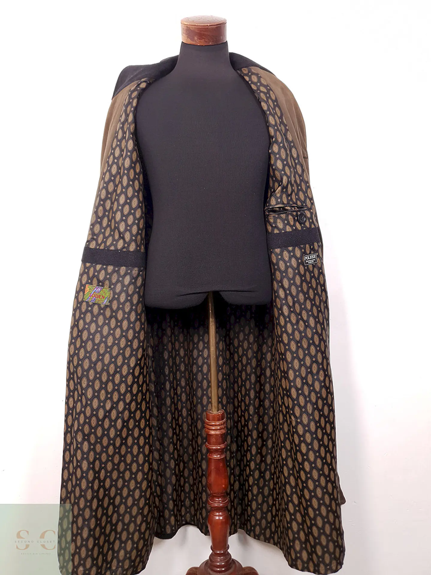 Abrigo Largo Blicker Plomo Mezcla Lana Cordero - Talla 3XL 14