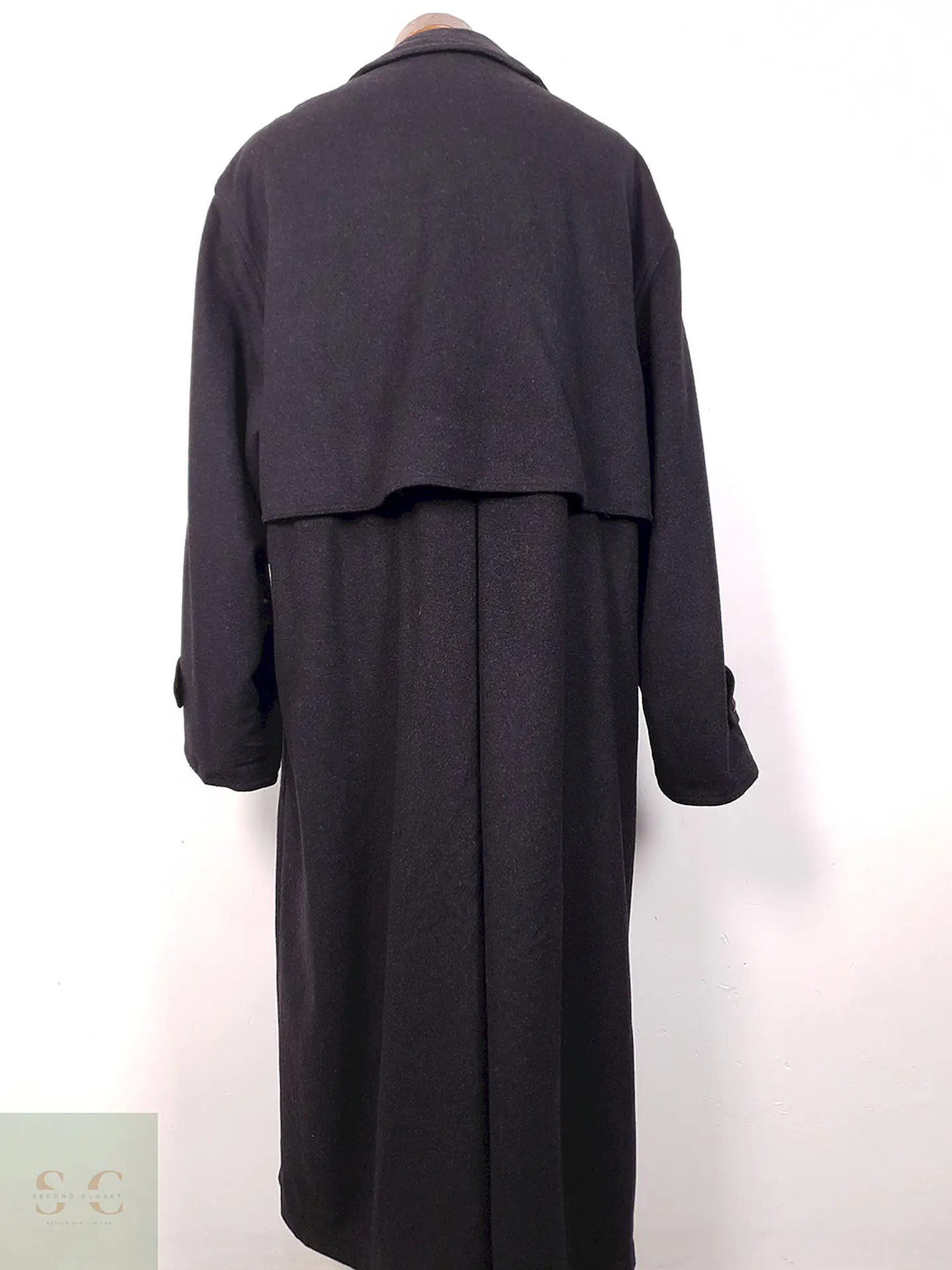 Abrigo Largo Blicker Plomo Mezcla Lana Cordero - Talla 3XL 15