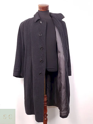 Trench Burberry Plomo 100% Lana - Talla XXL
