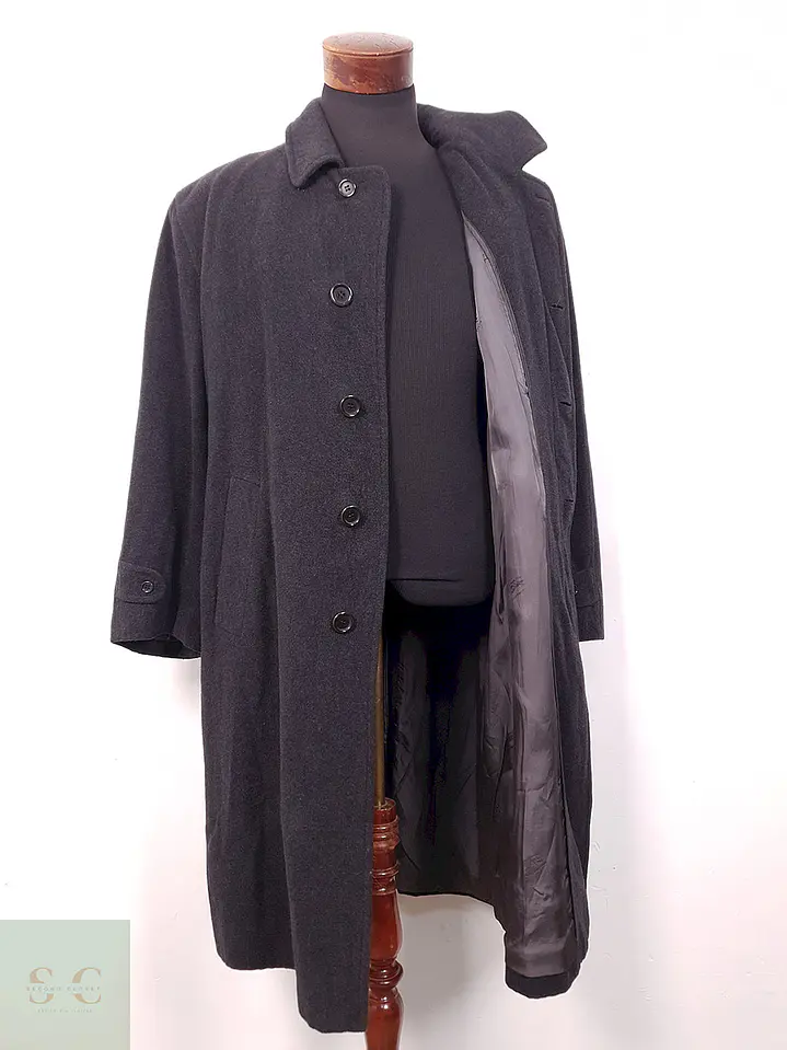 Trench Burberry Plomo 100% Lana - Talla XXL 1