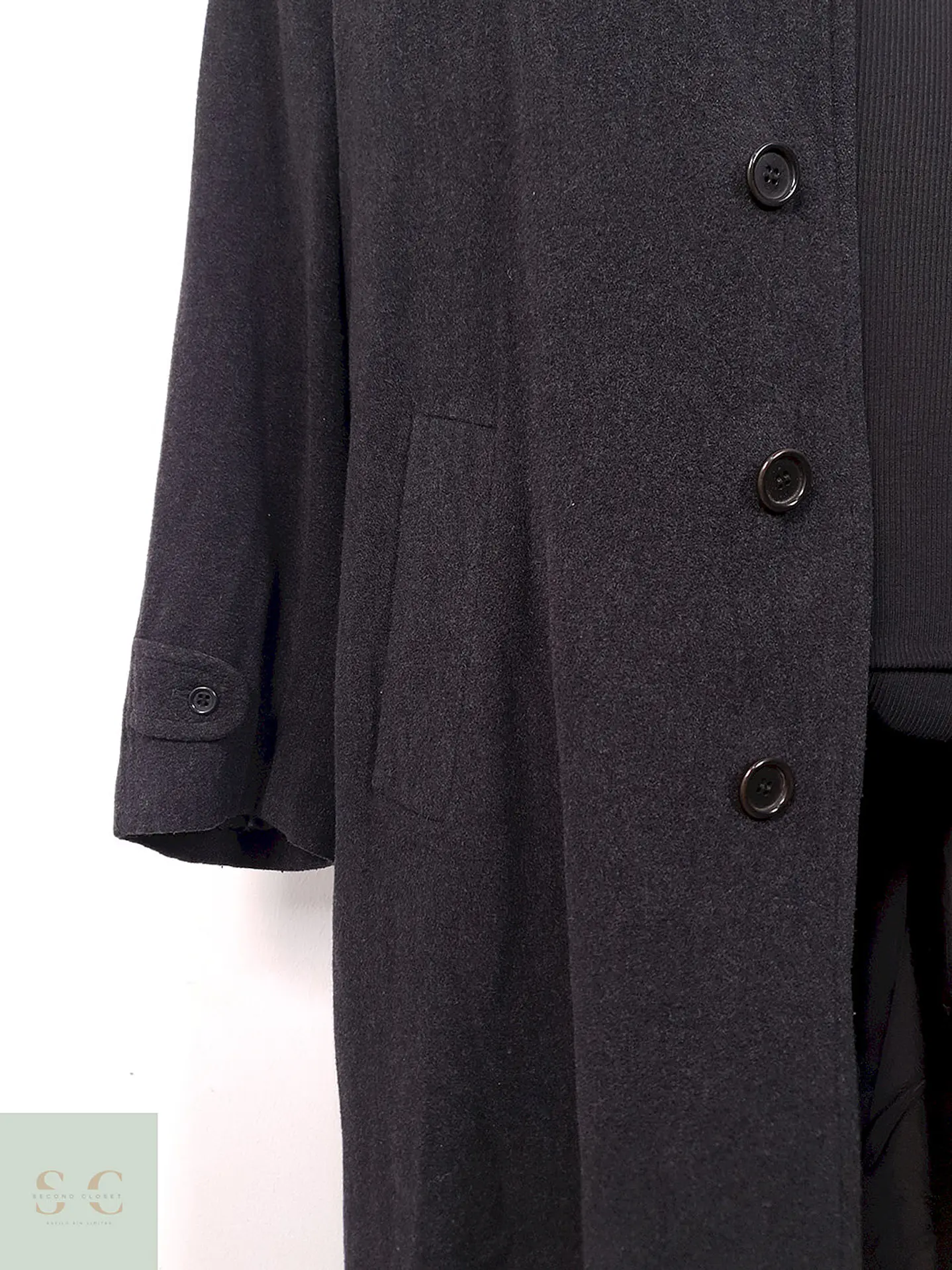 Trench Burberry Plomo 100% Lana - Talla XXL 2