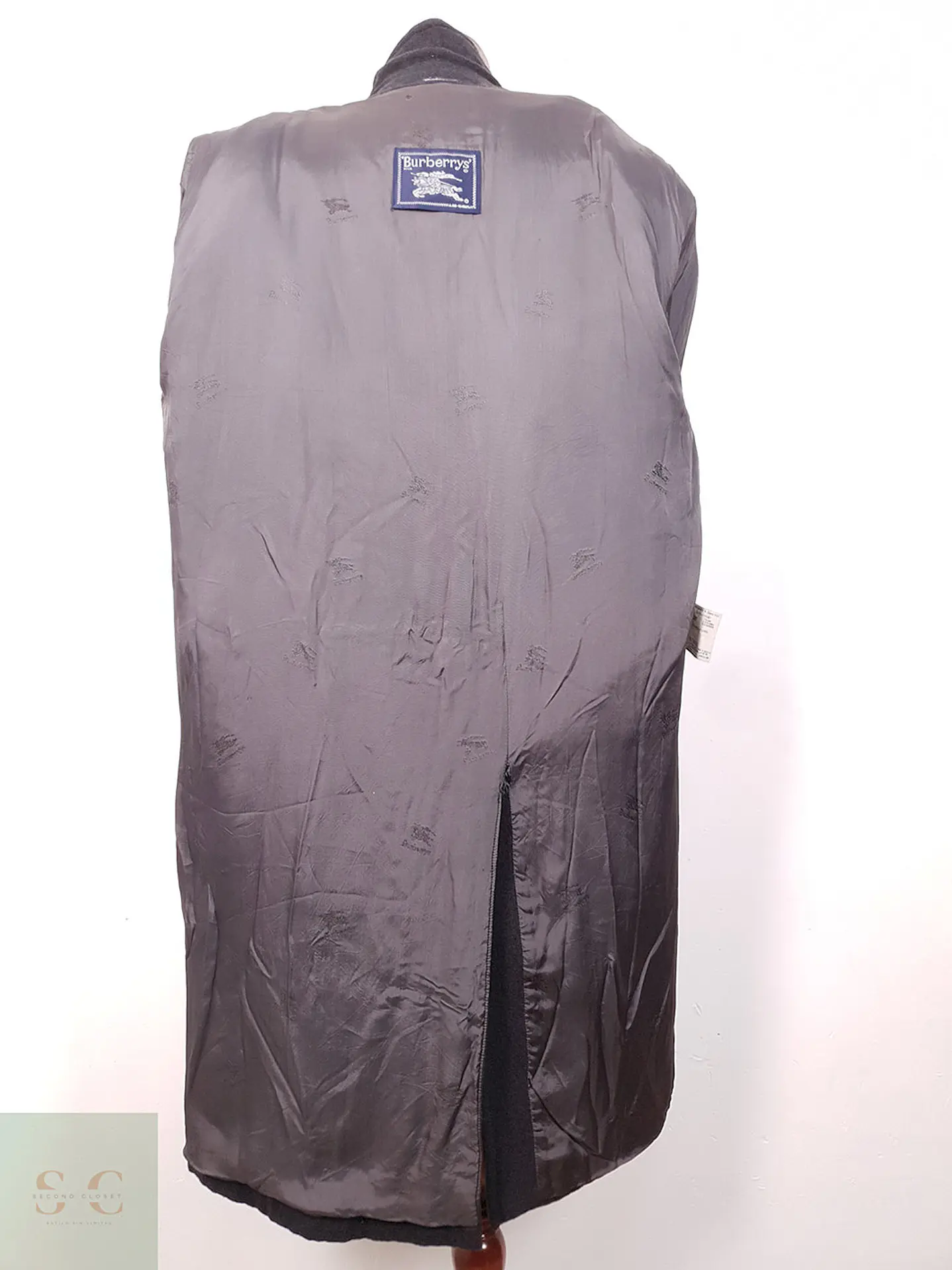 Trench Burberry Plomo 100% Lana - Talla XXL 18