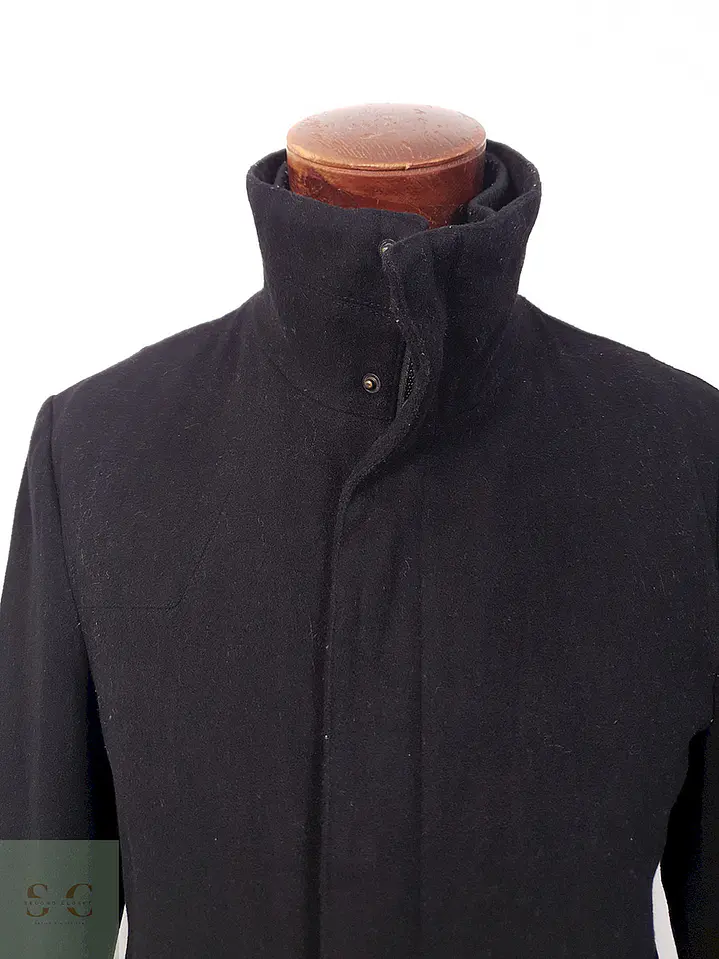 Abrigo Negro Angelo Litrico 60% Lana - Talla M 5