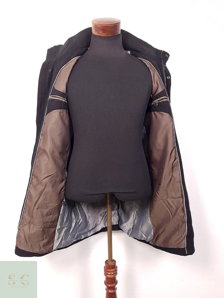 Abrigo Negro Angelo Litrico 60% Lana - Talla M 7