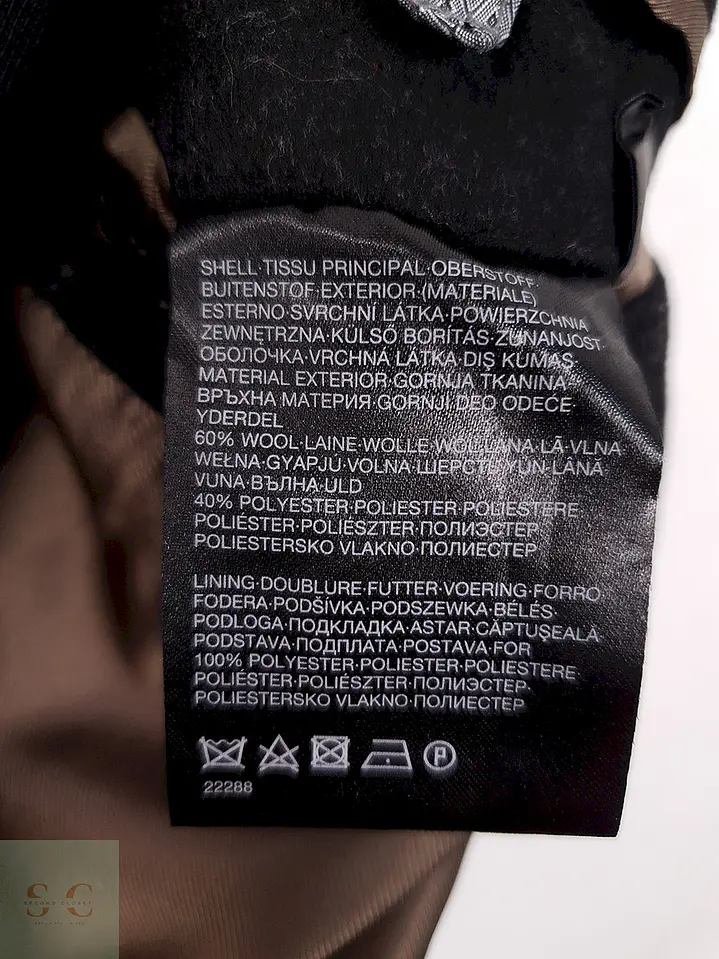 Abrigo Negro Angelo Litrico 60% Lana - Talla M 8