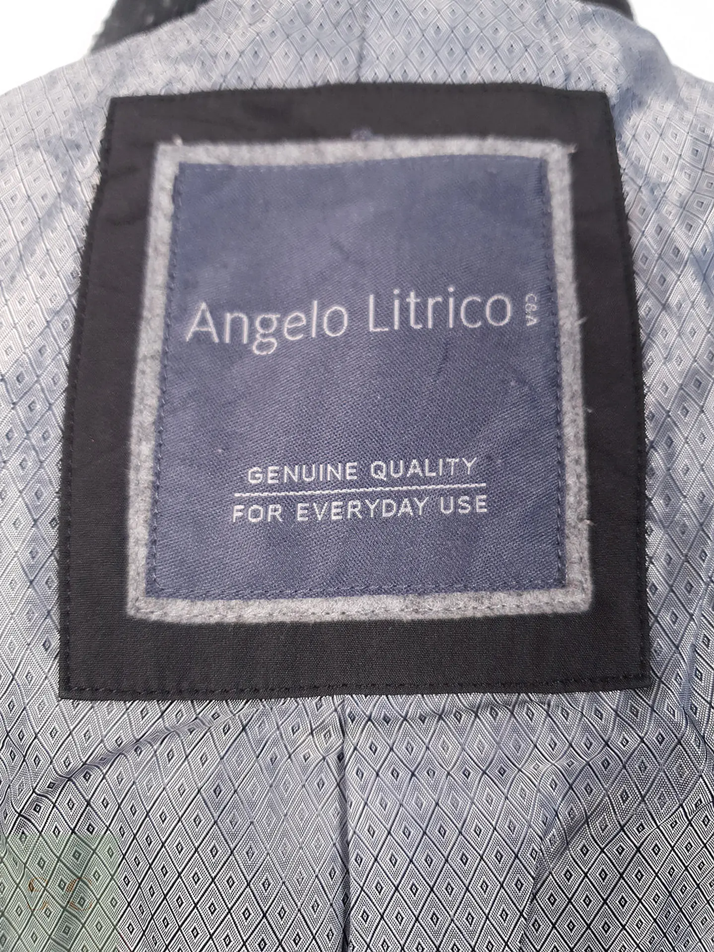 Abrigo Negro Angelo Litrico 60% Lana - Talla M 10