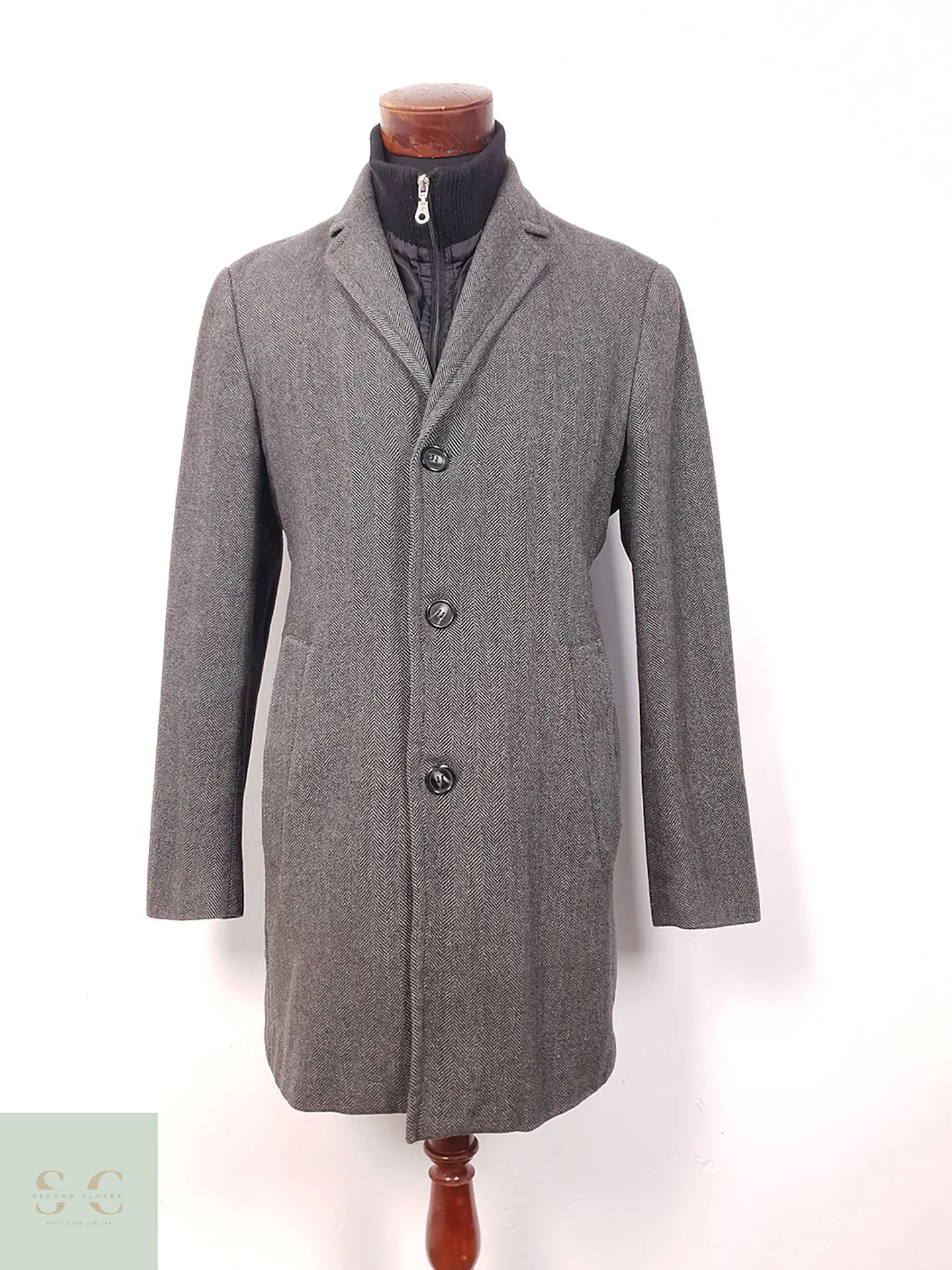 Abrigo Bogie Plomo Lana - Talla L 2