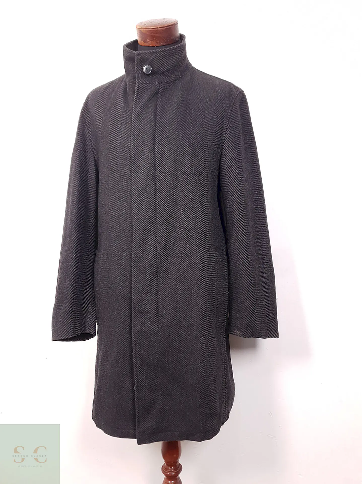 Abrigo Bugatti Plomo Lana Virgen y Cashmere - Talla L 2