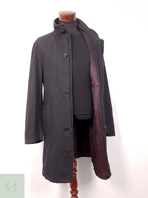 Abrigo Bugatti Plomo Lana Virgen y Cashmere - Talla L OFERTA