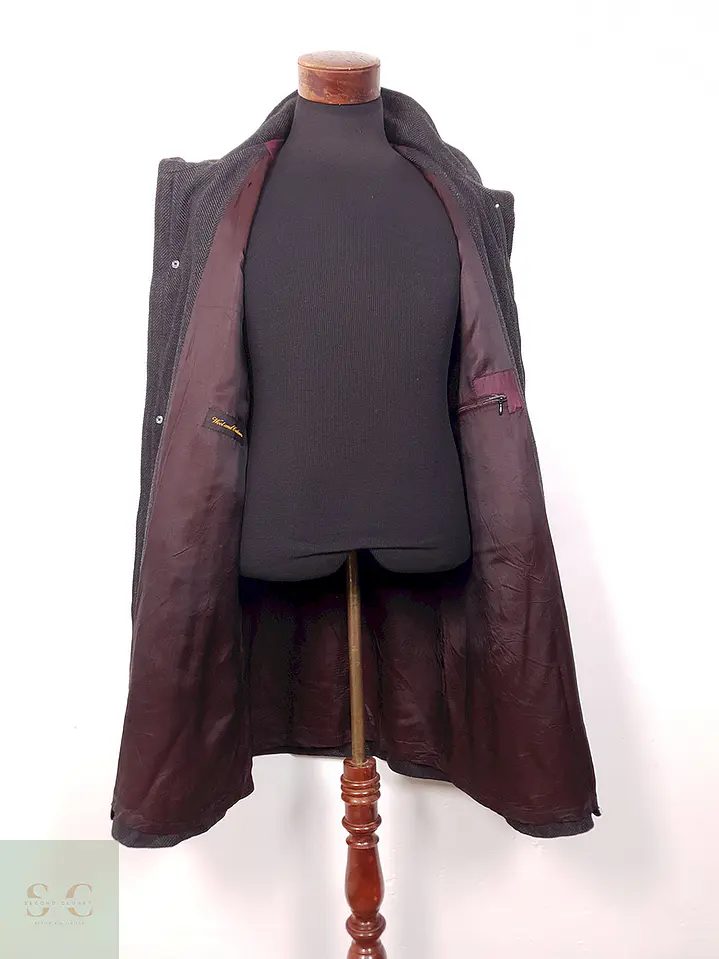 Abrigo Bugatti Plomo Lana Virgen y Cashmere - Talla L 10