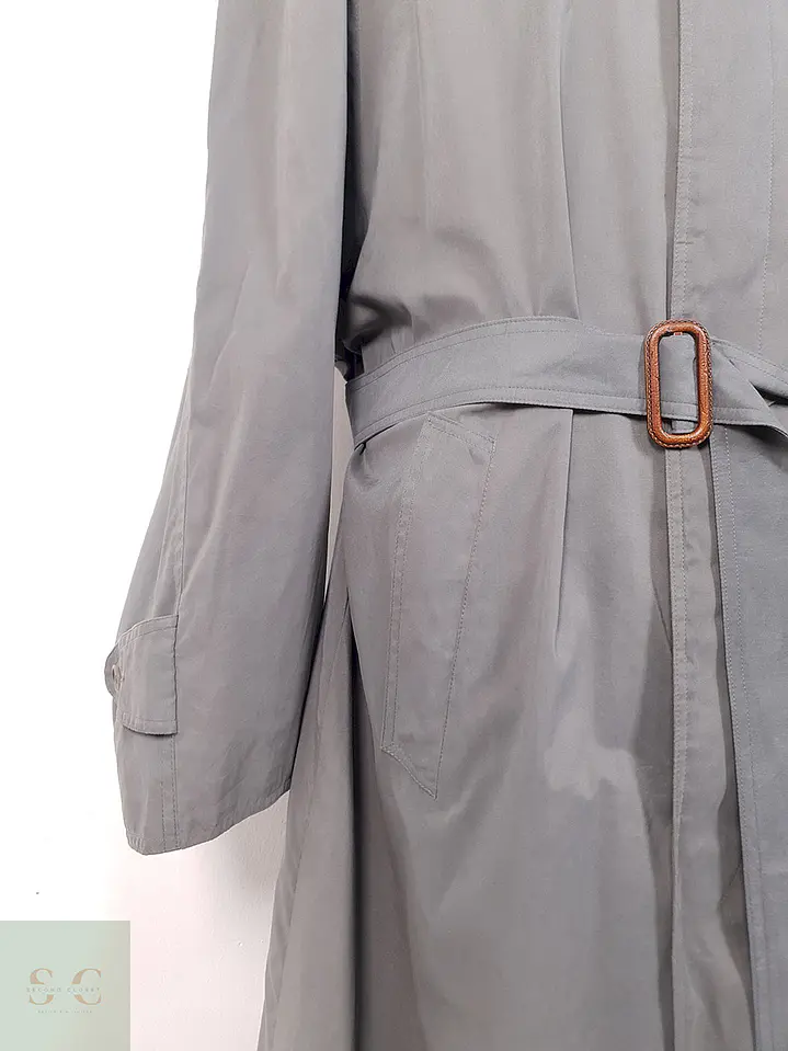 Gabardina Ligera Bugatti Plomo con Cinturón - Talla XXL 3