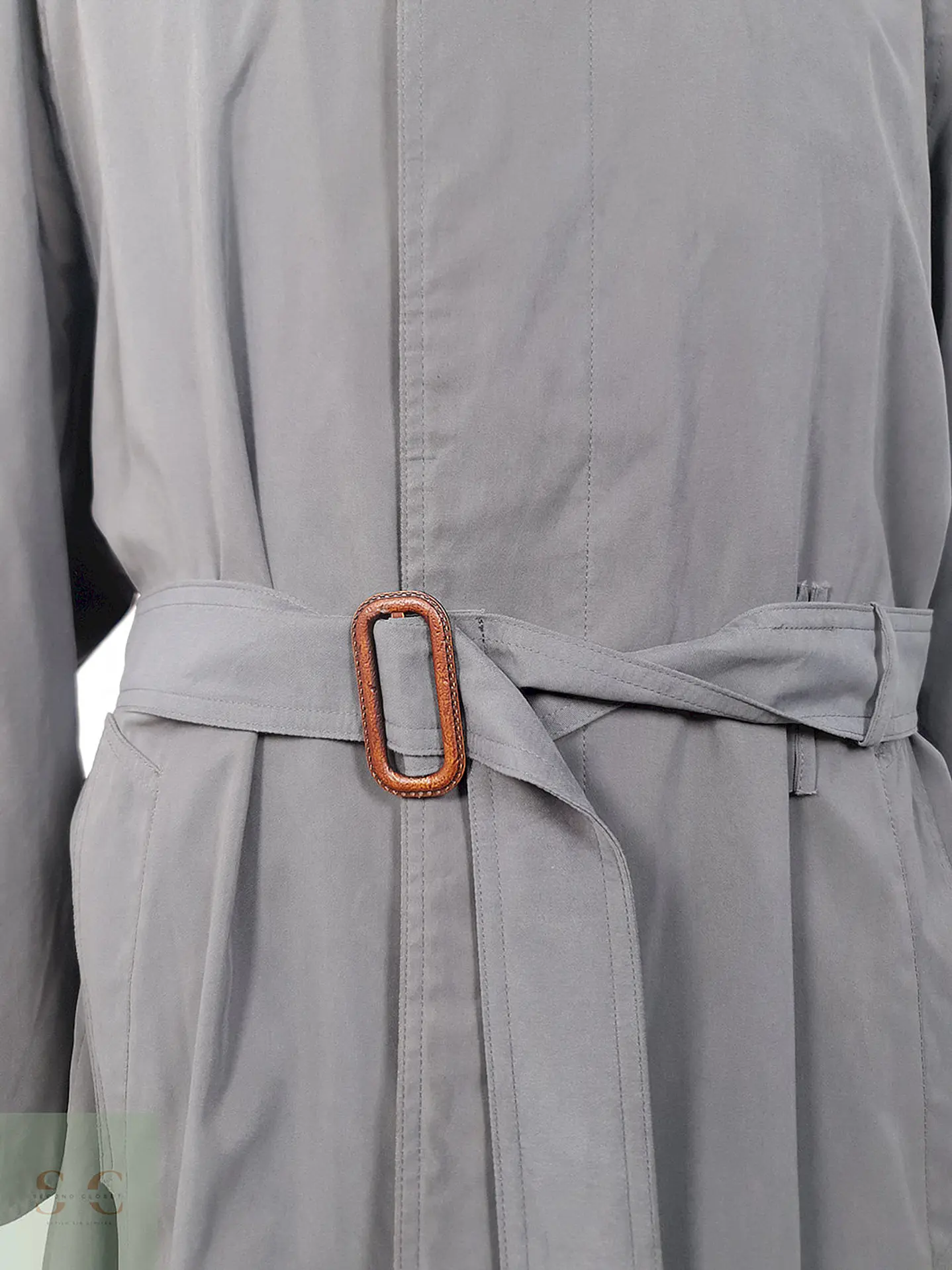 Gabardina Ligera Bugatti Plomo con Cinturón - Talla XXL 4