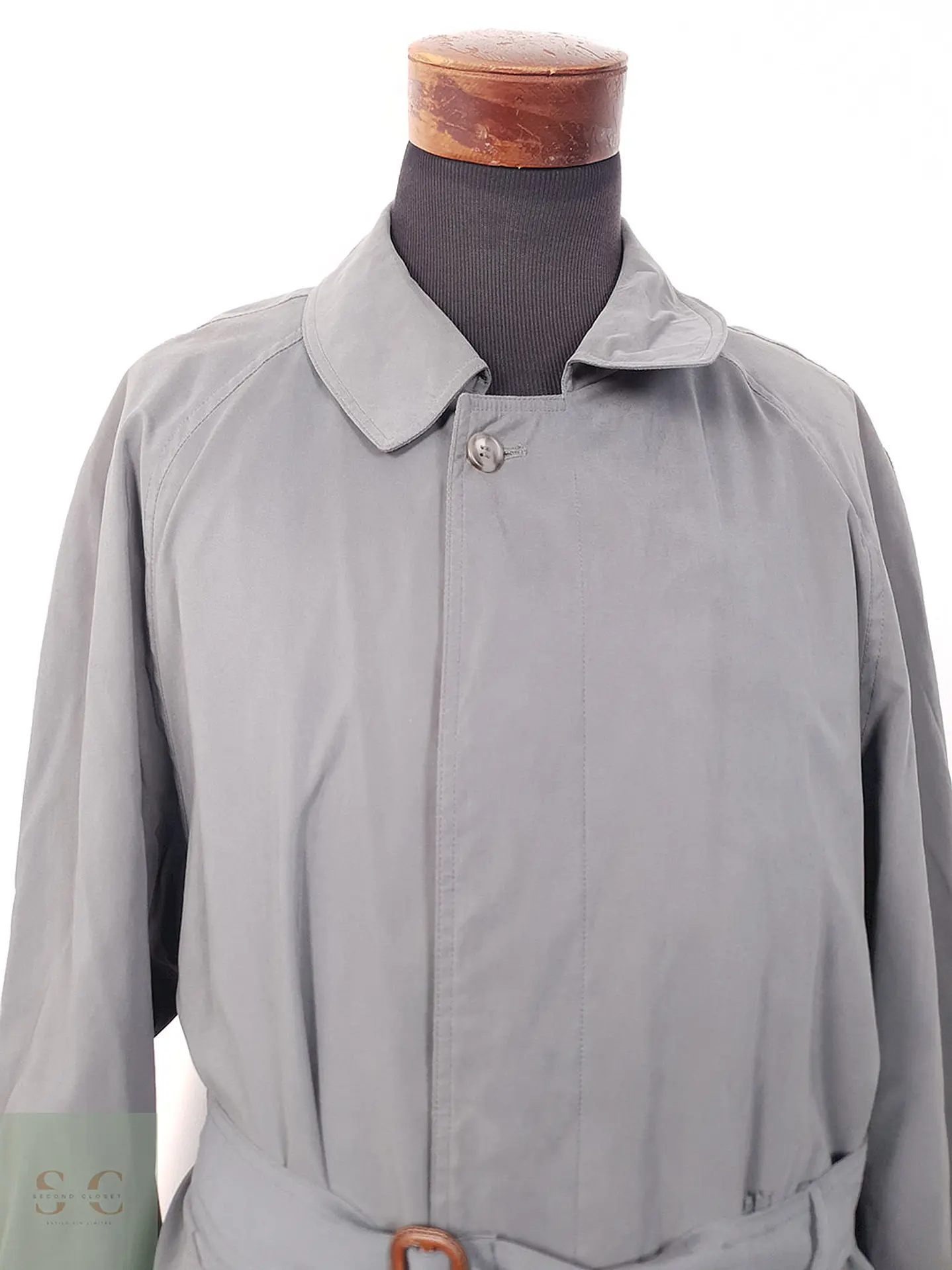 Gabardina Ligera Bugatti Plomo con Cinturón - Talla XXL 5
