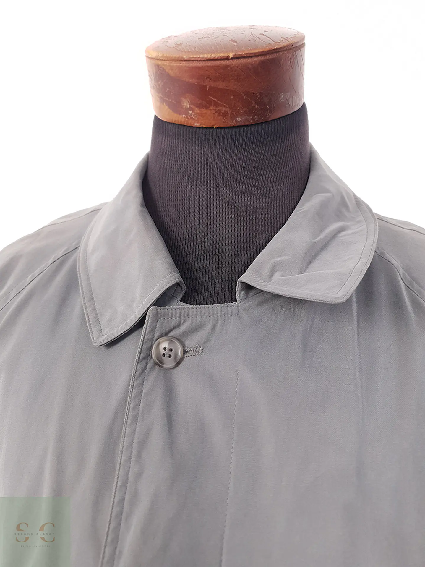 Gabardina Ligera Bugatti Plomo con Cinturón - Talla XXL 6