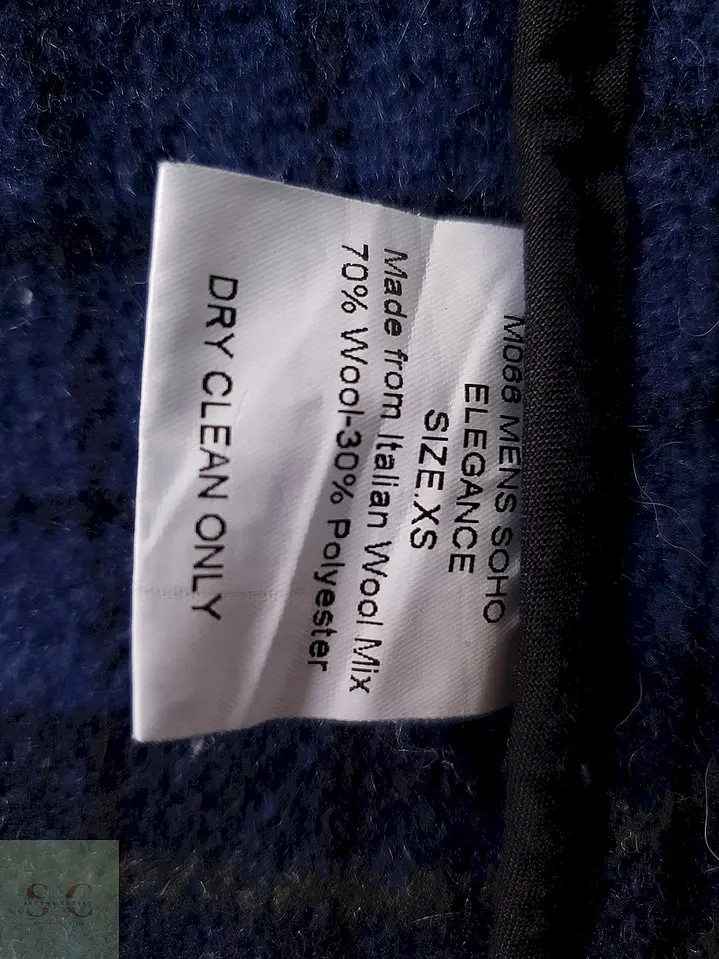 Abrigo hombre Original Montgomery England lana virgen Grueso lujo TALLA XS/S - C251 13