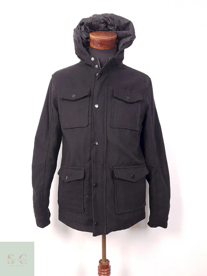 Chaqueta Negra Black Mezcla Lana - Talla M 1