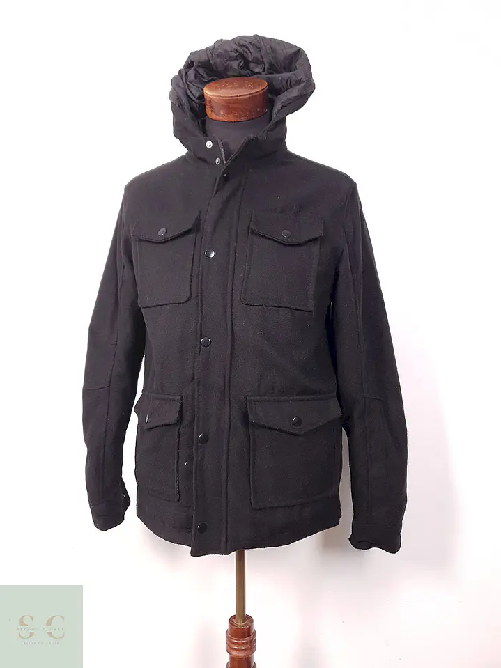Chaqueta Negra Black Mezcla Lana - Talla M 2