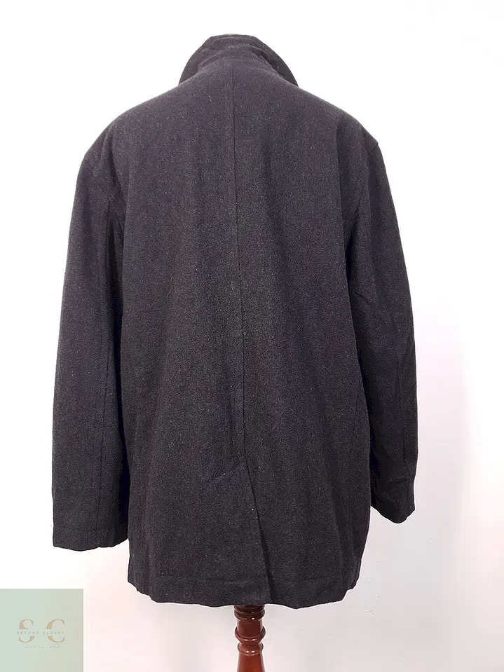 Abrigo Marinero Old Navy Plomo Lana - Talla XXL 12