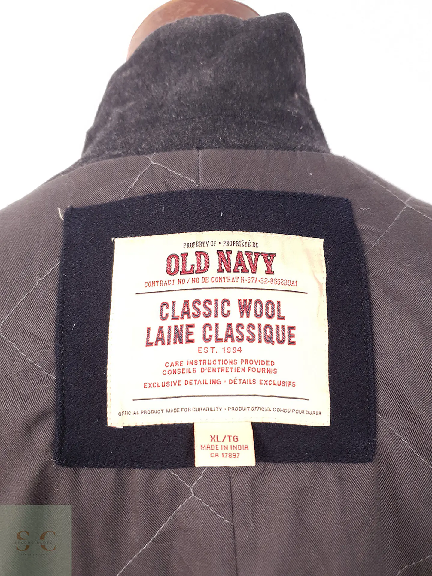 Abrigo Marinero Old Navy Plomo Lana - Talla XXL 13