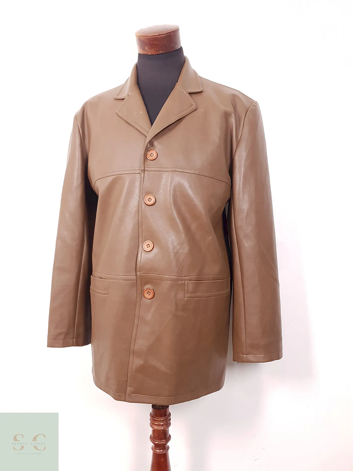 Chaqueta Café Ecocuero - Talla L 2