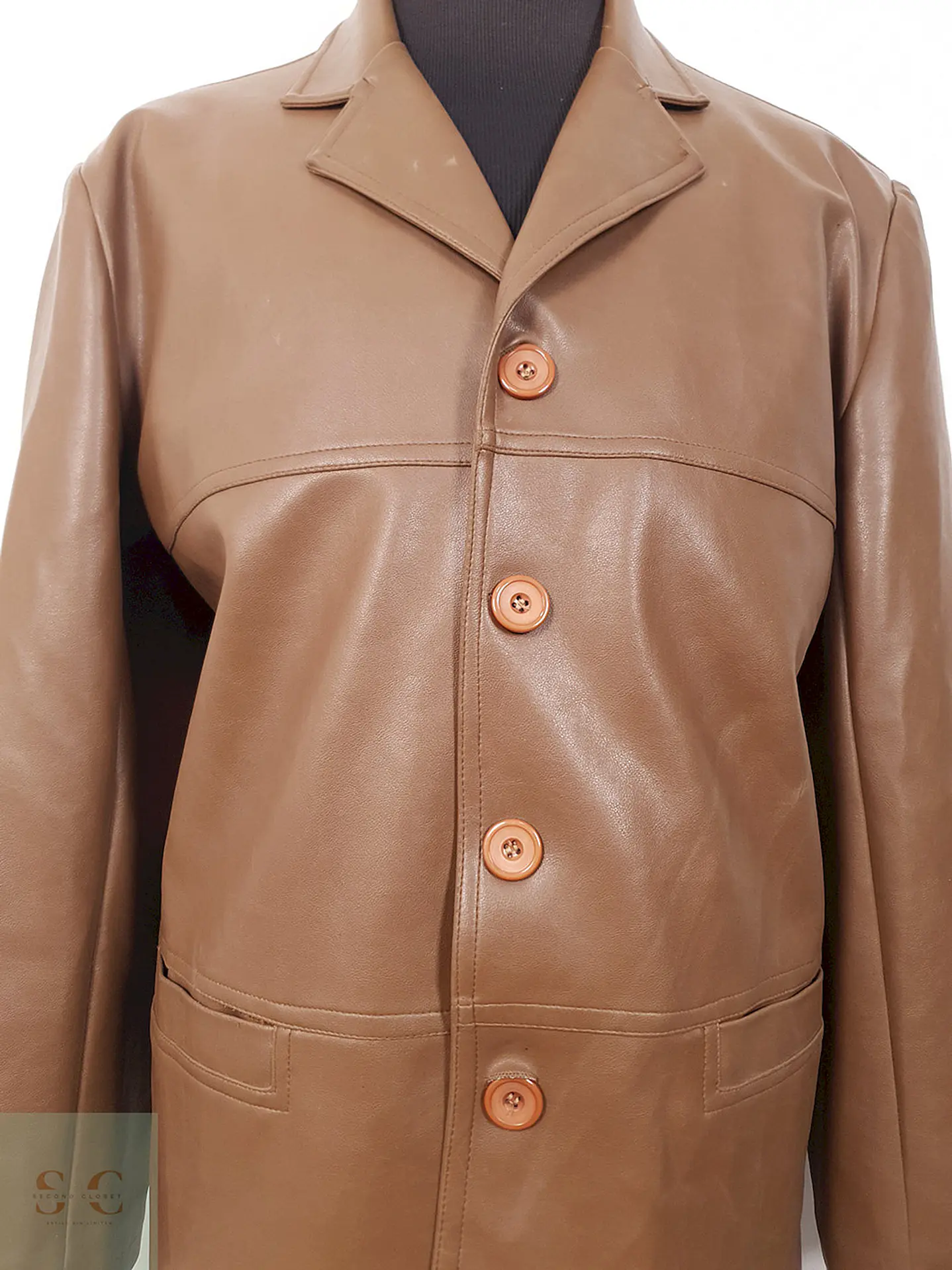 Chaqueta Café Ecocuero - Talla L 4