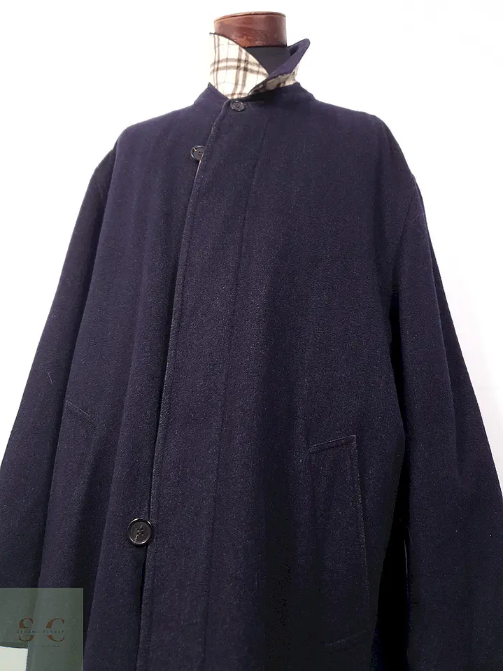Abrigo Harrods Largo Azul Lana Virgen - Talla XXL 11