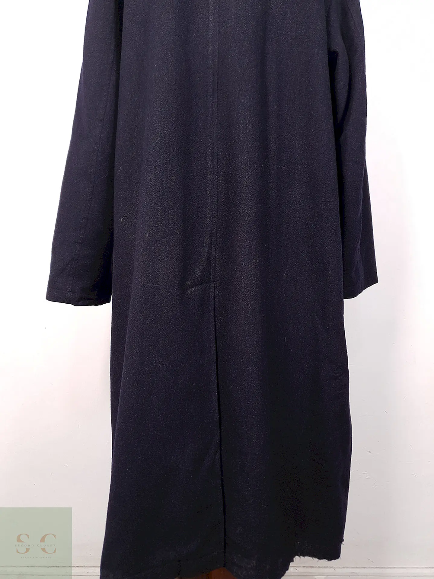 Abrigo Harrods Largo Azul Lana Virgen - Talla XXL 12