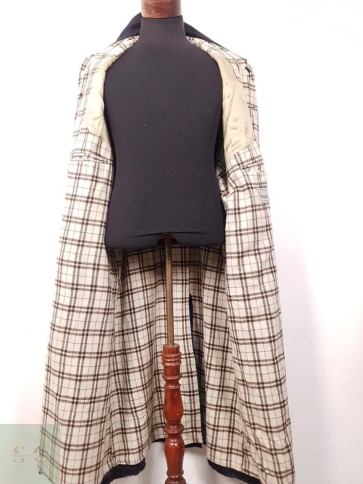 Abrigo Harrods Largo Azul Lana Virgen - Talla XXL 14
