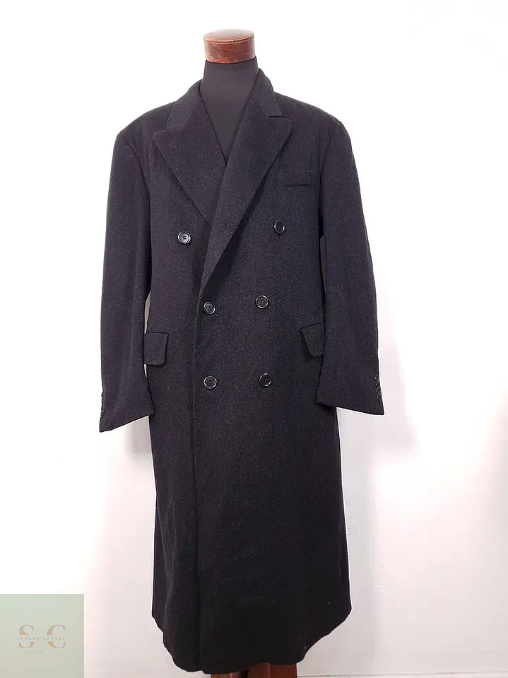 Abrigo Cruzado Largo Bugatti Plomo 100% Lana Virgen - Talla XXL 1