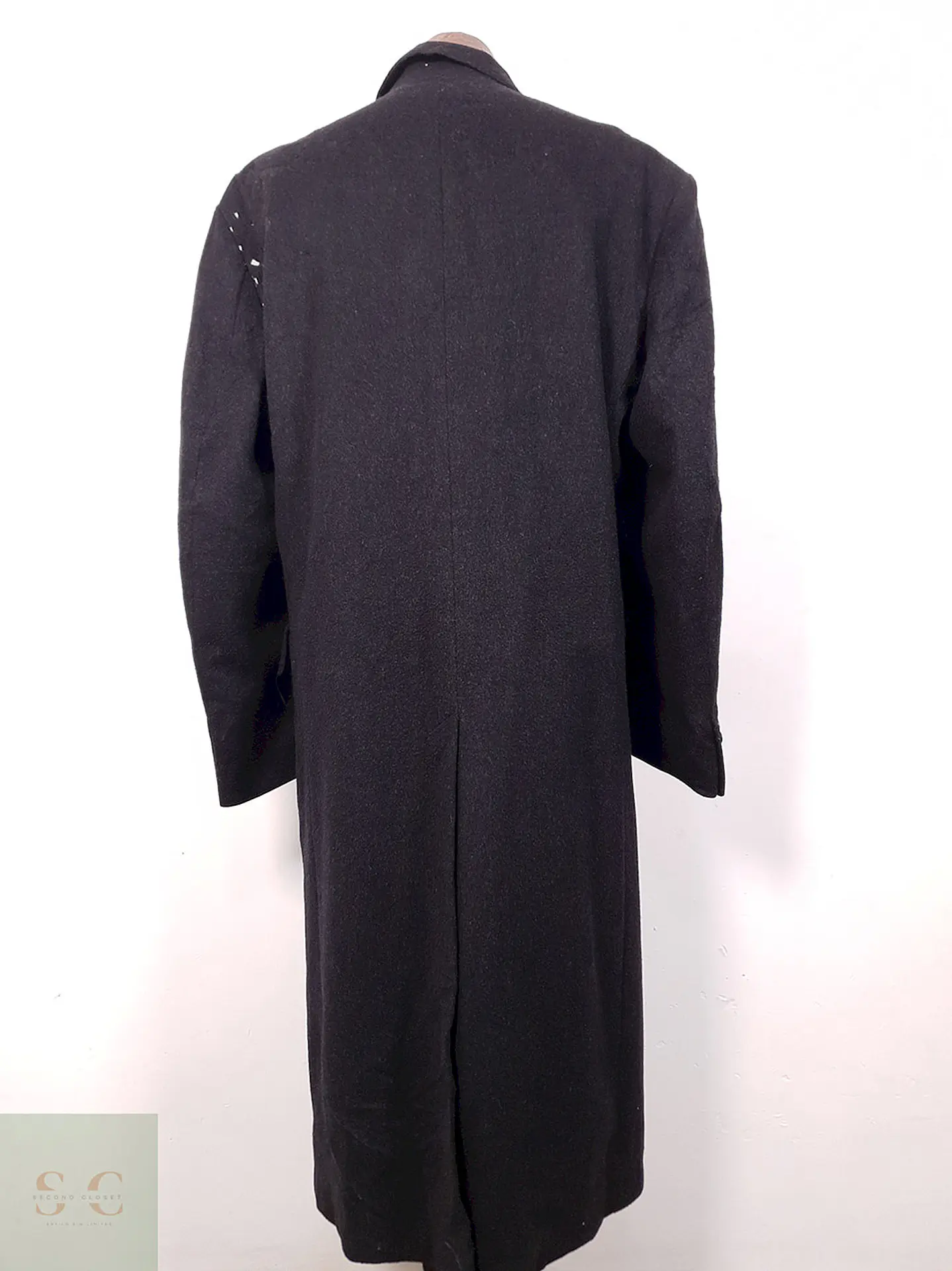 Abrigo Cruzado Largo Bugatti Plomo 100% Lana Virgen - Talla XXL 15