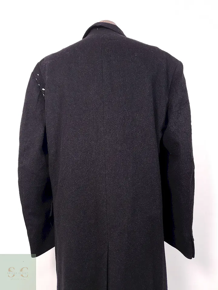 Abrigo Cruzado Largo Bugatti Plomo 100% Lana Virgen - Talla XXL 16