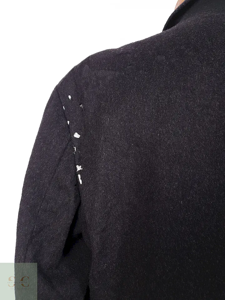 Abrigo Cruzado Largo Bugatti Plomo 100% Lana Virgen - Talla XXL 17