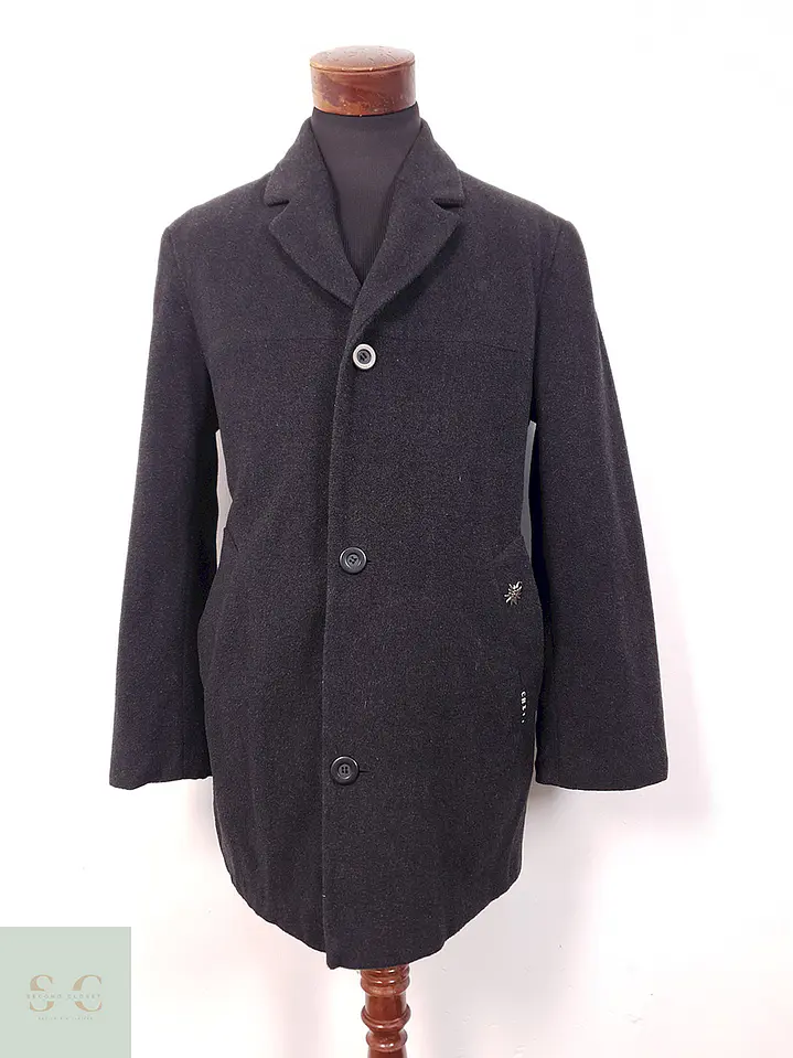 Abrigo Tres Cuartos Plomo 70% Lana - Talla M 1