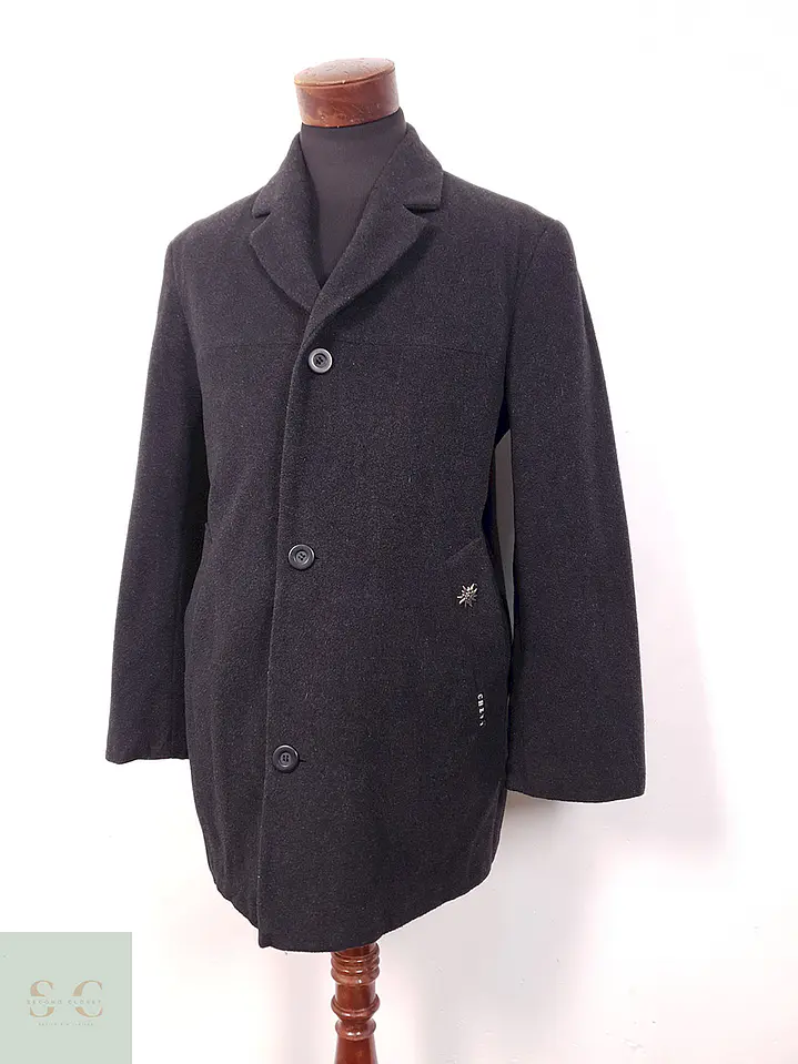 Abrigo Tres Cuartos Plomo 70% Lana - Talla M 2