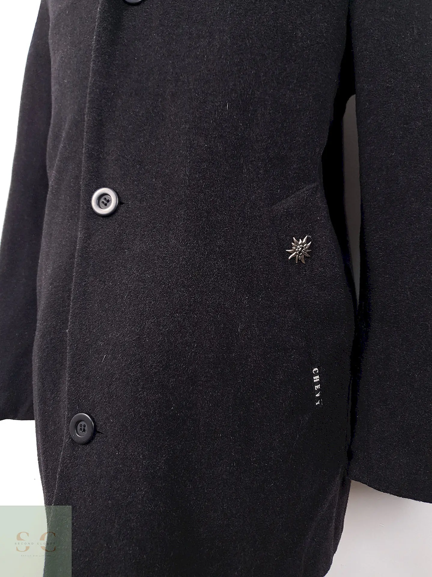 Abrigo Tres Cuartos Plomo 70% Lana - Talla M 4