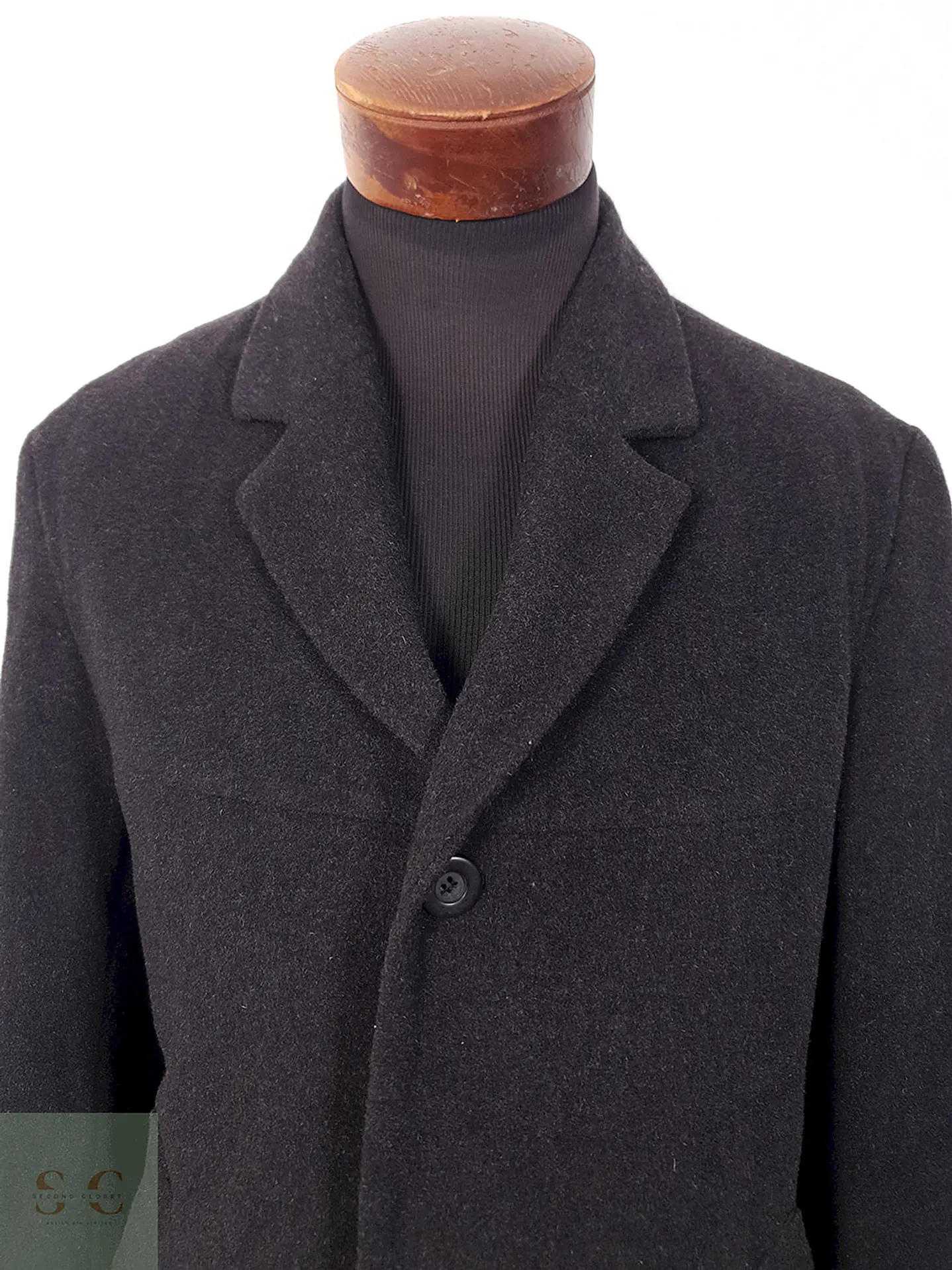 Abrigo Tres Cuartos Plomo 70% Lana - Talla M 6