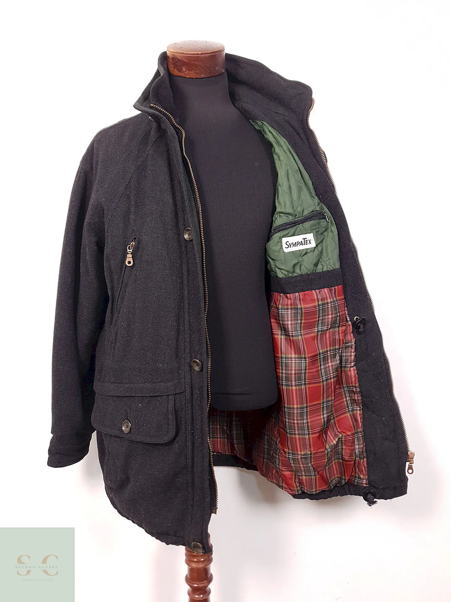 Chaquetón Plomo Sympatex 50% Lana - Talla XL 11
