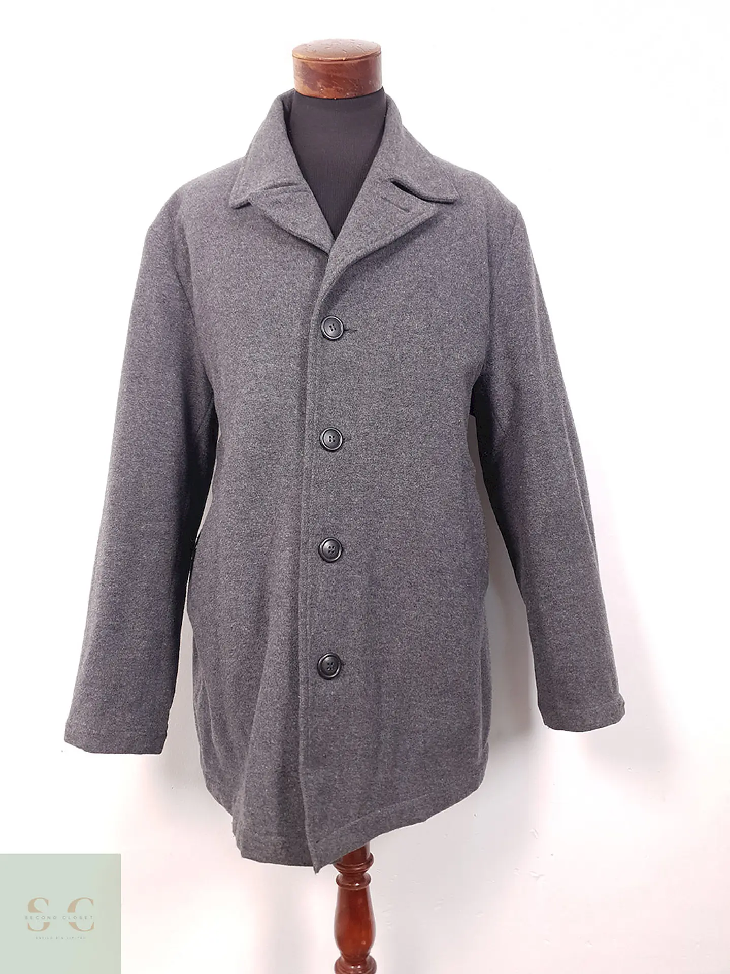 Abrigo Logg Plomo 80% Lana - Talla XXL 1