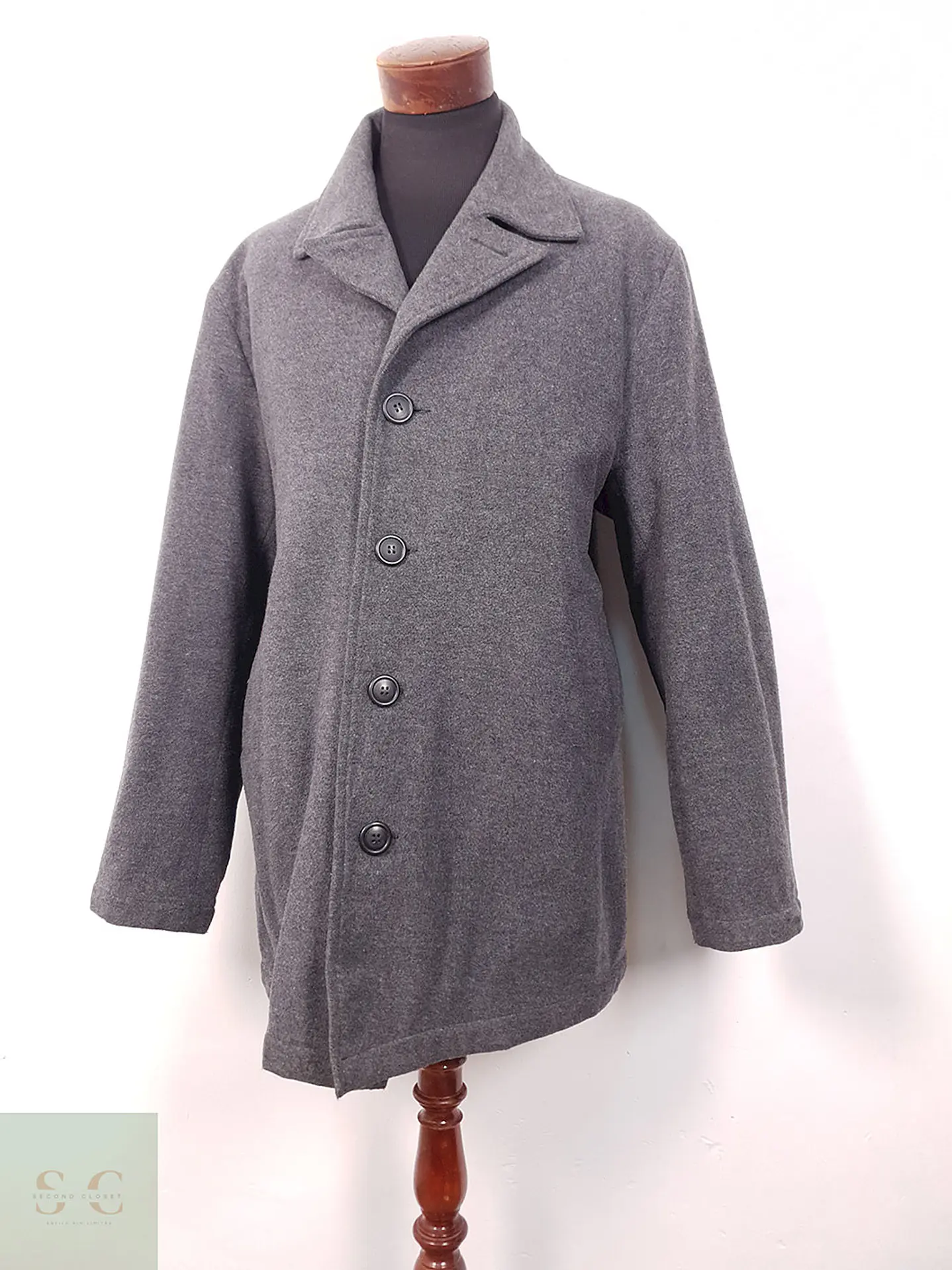 Abrigo Logg Plomo 80% Lana - Talla XXL 2