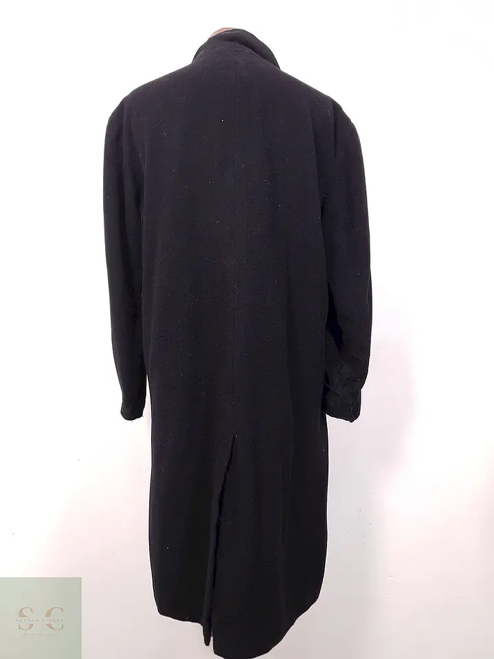 Abrigo Largo Azul Oscuro Lana Virgen y Cashmere - Talla XL 9