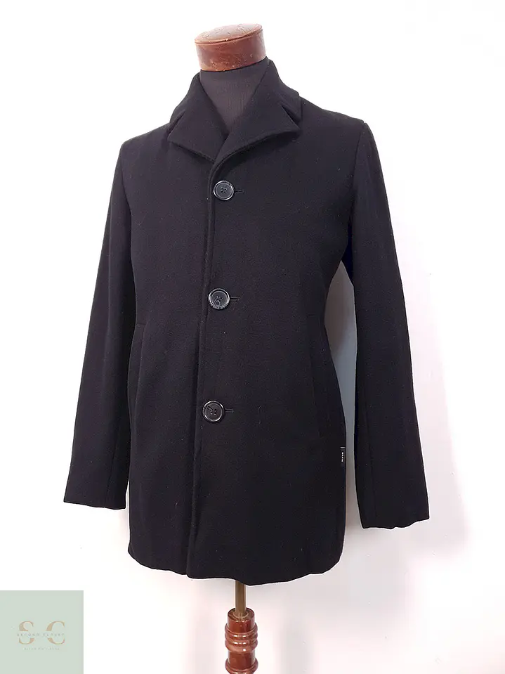 Abrigo Tres Cuartos Makia Negro 70% Lana - Talla M 2