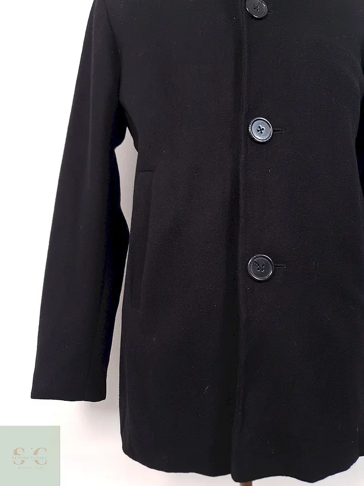 Abrigo Tres Cuartos Makia Negro 70% Lana - Talla M 3