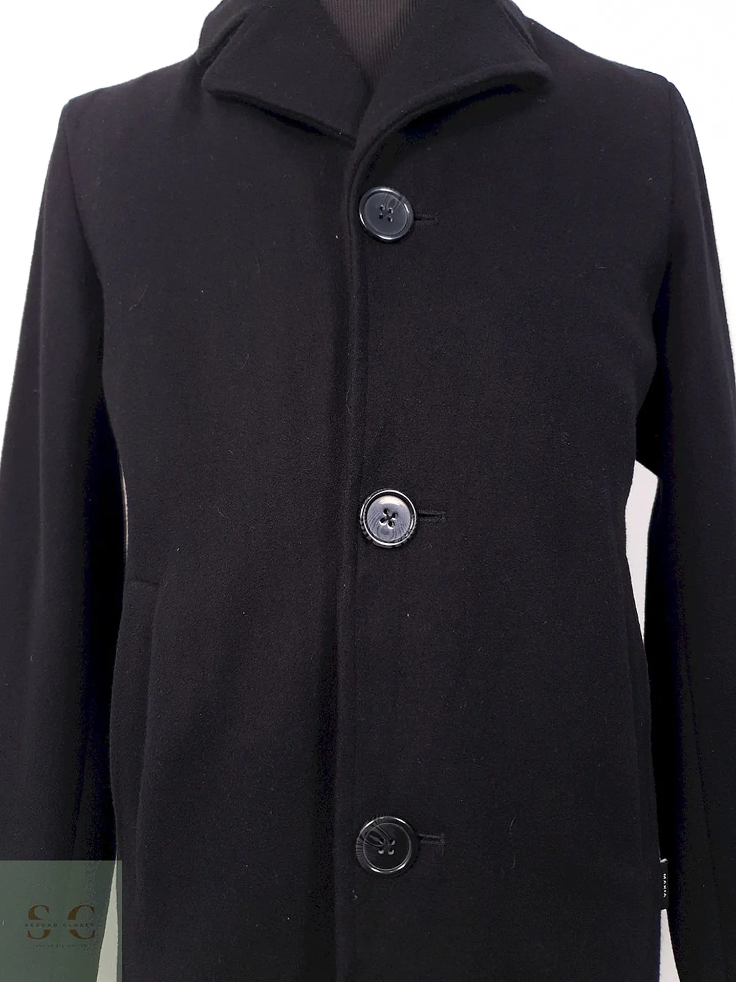 Abrigo Tres Cuartos Makia Negro 70% Lana - Talla M 4